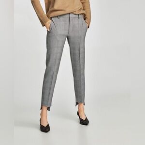 Zara Monochrome Houndstooth Trousers (US 2)